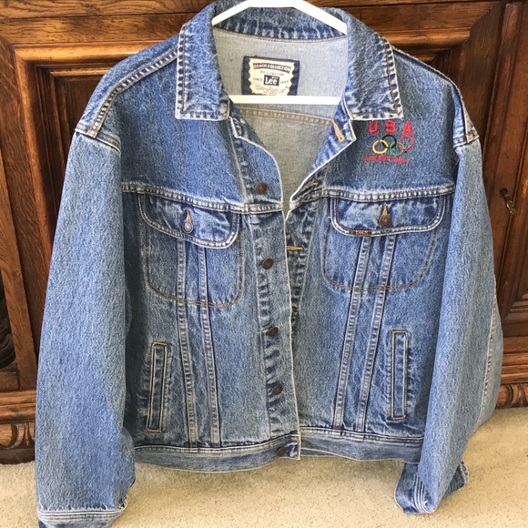 Lee Other - Vintage Lee Jean Jacket USA Olympics Racquetball